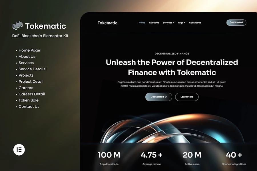 Tokematic – Crypto Defi lanza el kit de plantillas Elementor