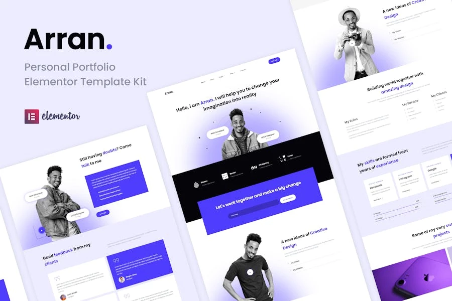 Arran – Template Kit Elementor para Porfolio personal