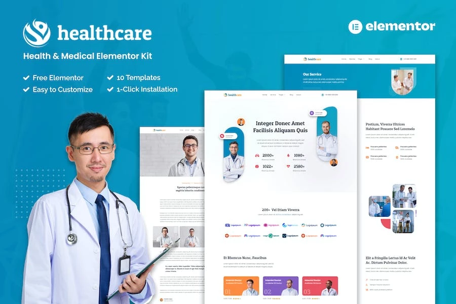 Healthcare – Template Kit de Elementor de salud y medicina