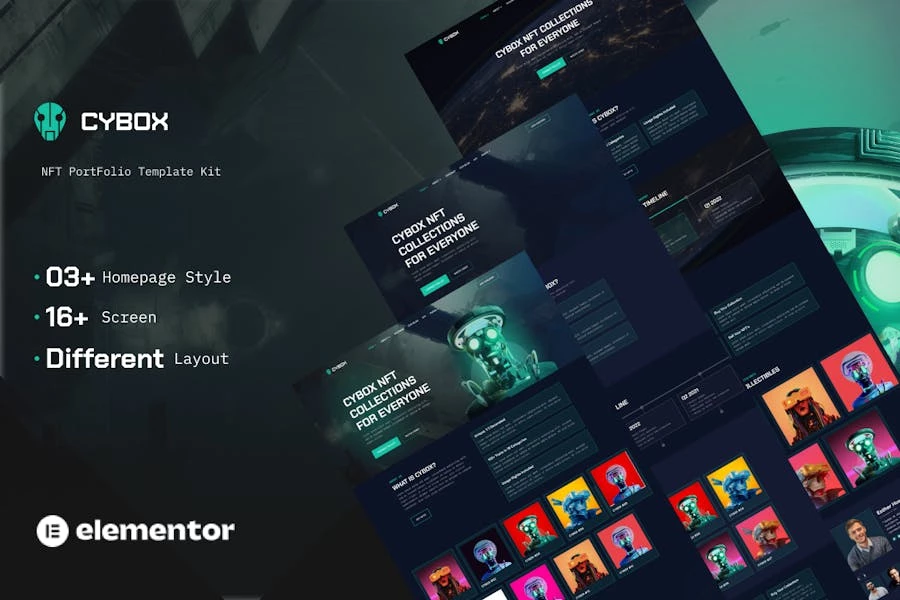 Cybox – Template Kit de NFT Collections Elementor