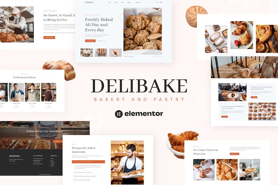 Delibake – Template Kit Elementor para panadería y pastelería