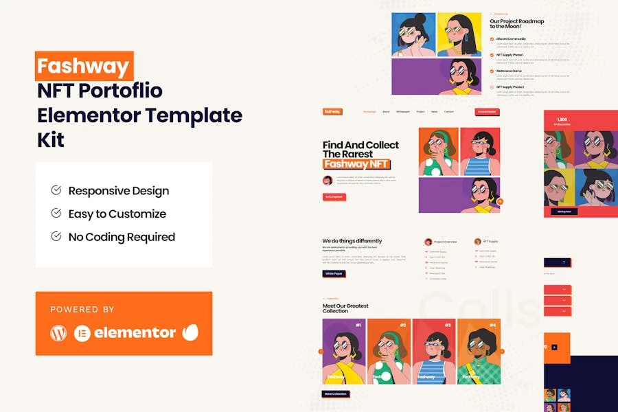 Fashway – Template Kit Elementor de la Porfolio de NFT