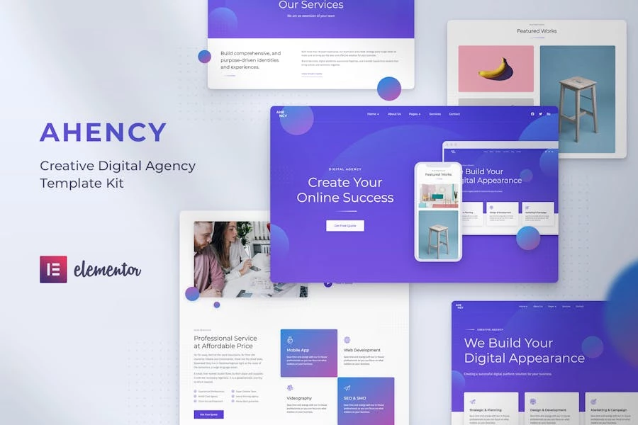 AGENCY – Template Kit Elementor de agencia digital creativa