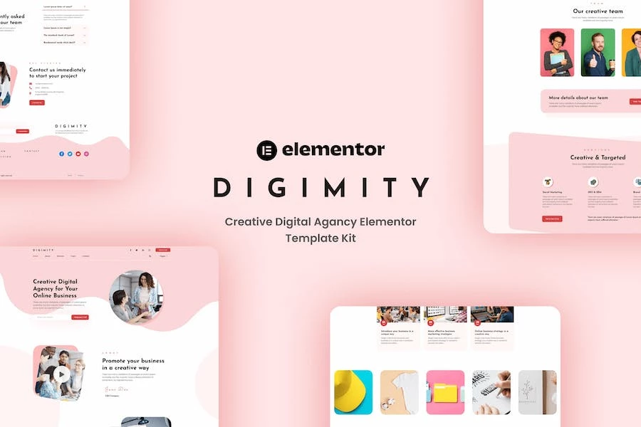 Digimity – Template Kit Elementor para agencias digitales creativas