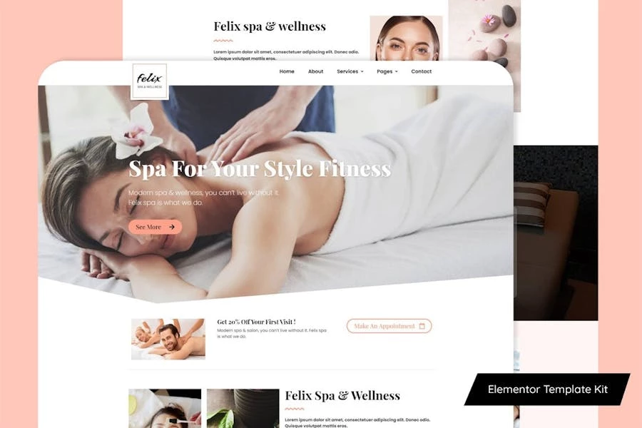 Felix – Template Kit Spa Elementor