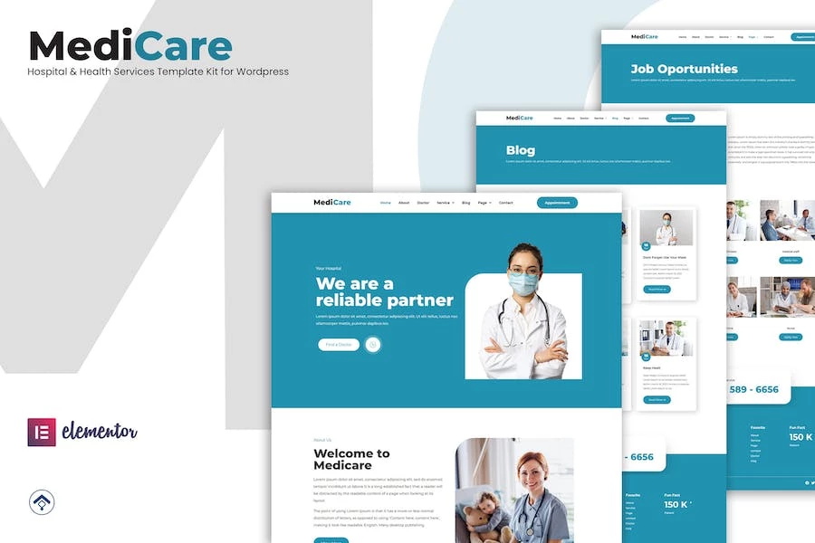 MediCare – Template Kit Elementor para hospitales y servicios de salud