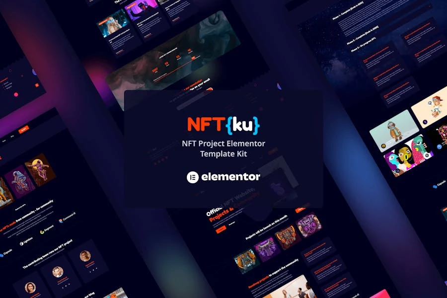 NFTKu – Template Kit Elementor del proyecto NFT