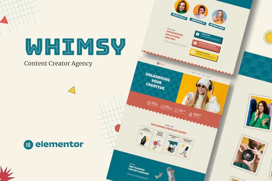 Whimsy – Kit de plantillas para agencias de creación de contenido
