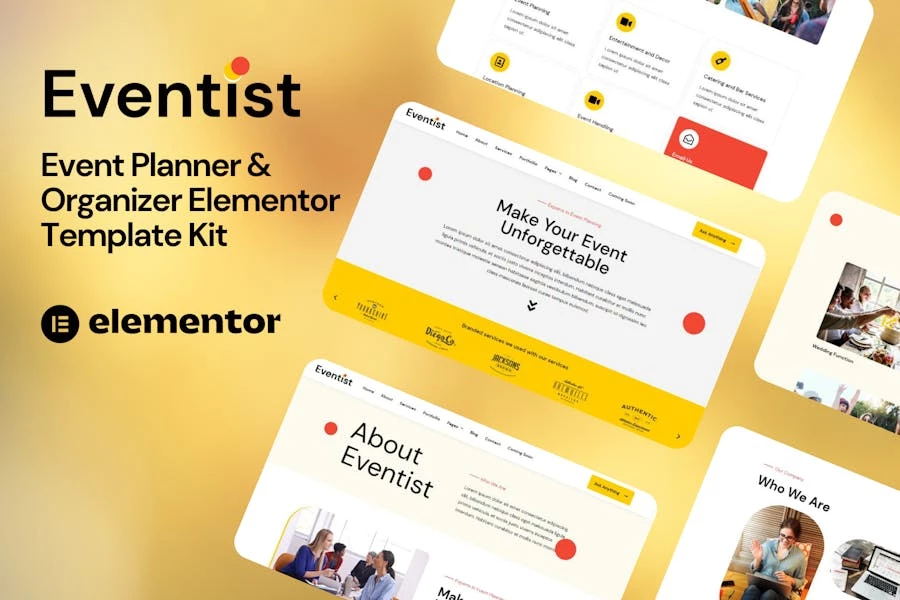 Eventist – Kit de plantillas Elementor para planificador y organizador de eventos