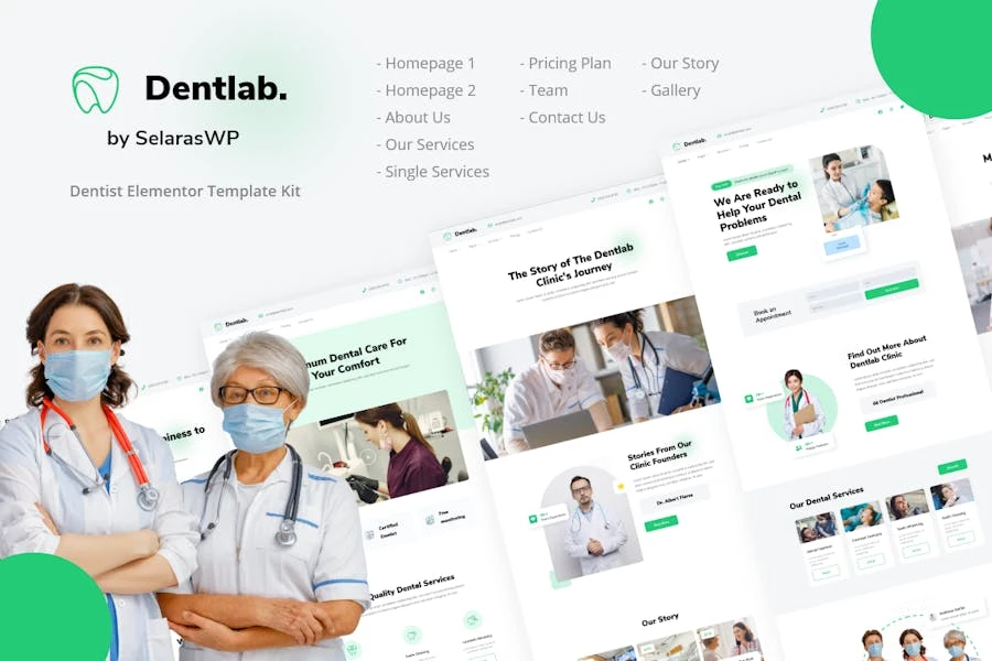 Dentlab – Template Kit Elementor para dentistas y clínicas dentales