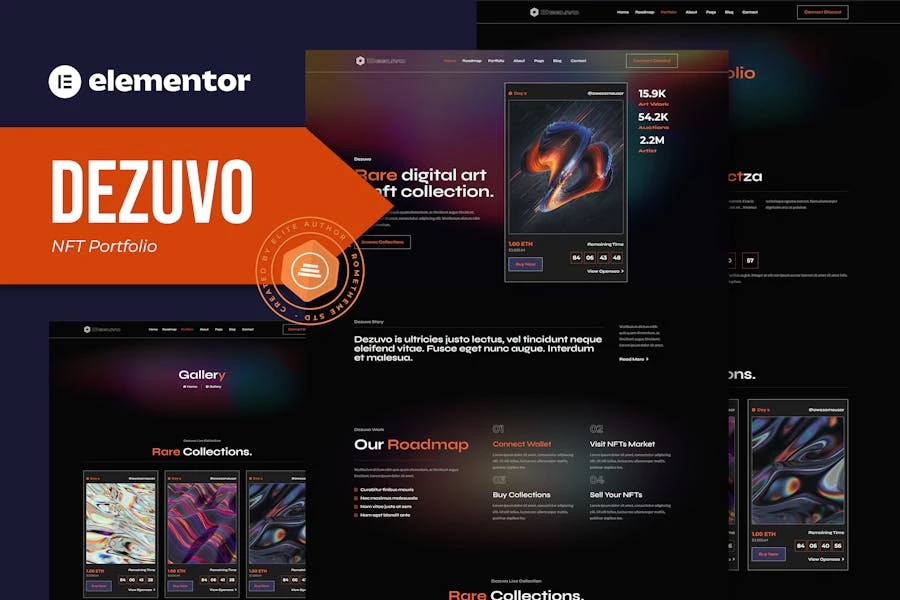 Dezuvo – Template Kit NFT Porfolio Elementor