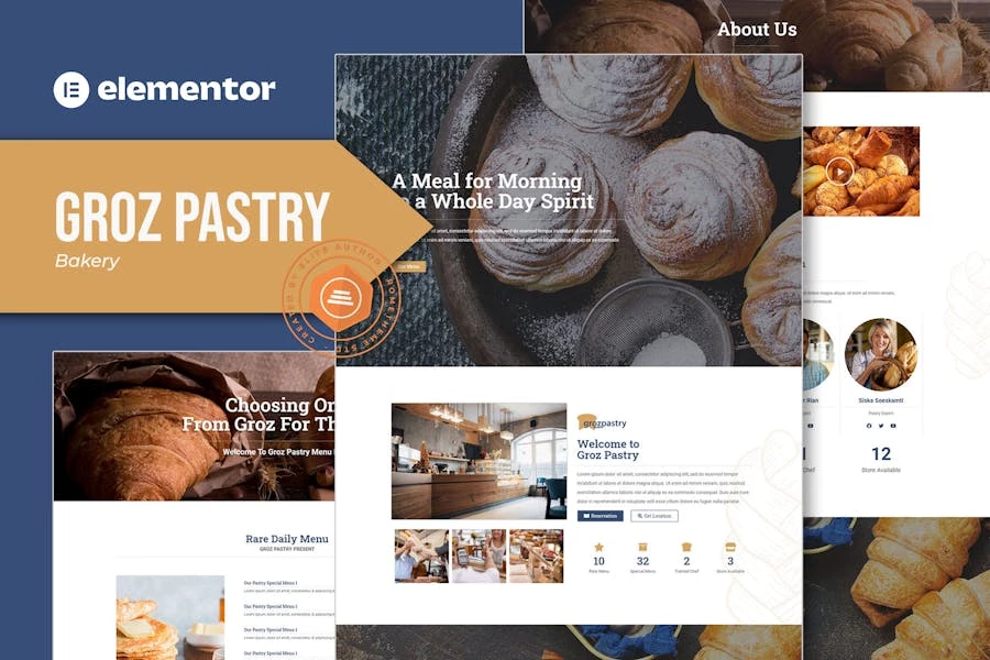 Groz Pastry – Template Kit para elementos de panadería