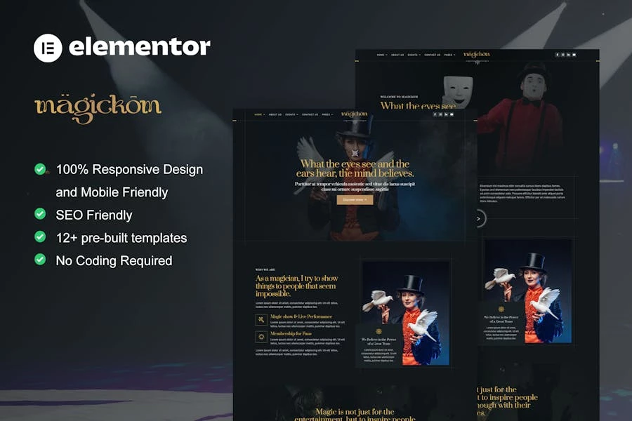 Magickom – Template Kit Magician Elementor