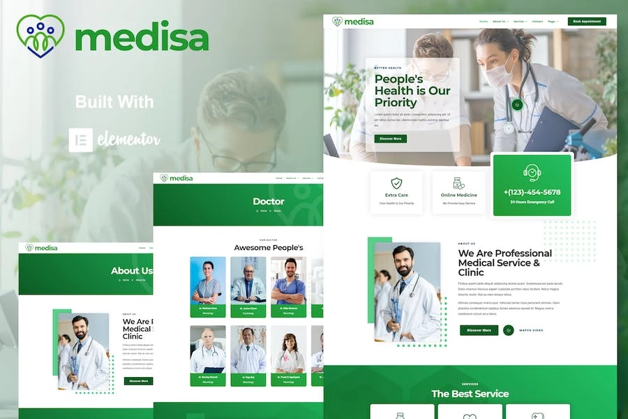 Medisa – Template Kit de Medical Elementor