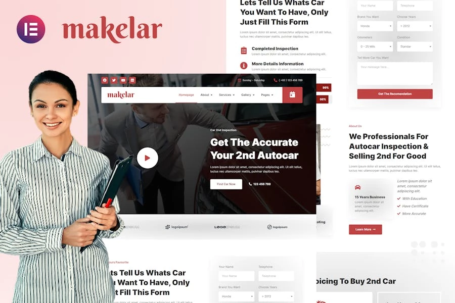 Makelar – Template Kit Elementor de Autocar Inspection Services
