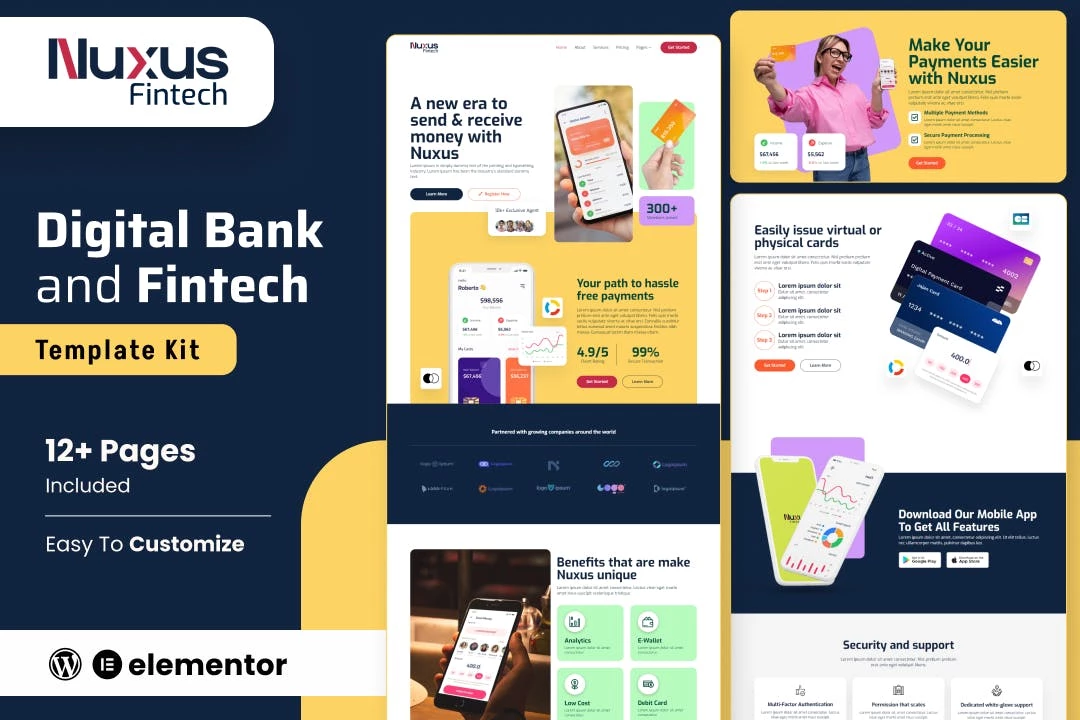 Nuxus – Kit de plantillas Elementor para pasarelas de pago en línea