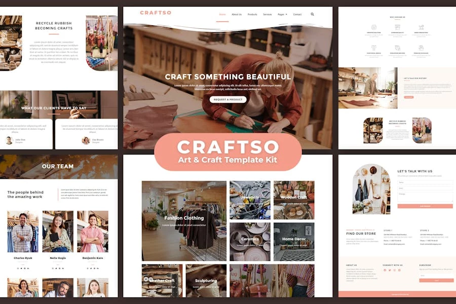 Craftso – Kit de plantillas para crear Elementor