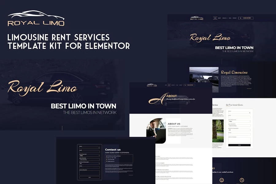 Royal Limo – Template Kit para servicios de alquiler de limusinas