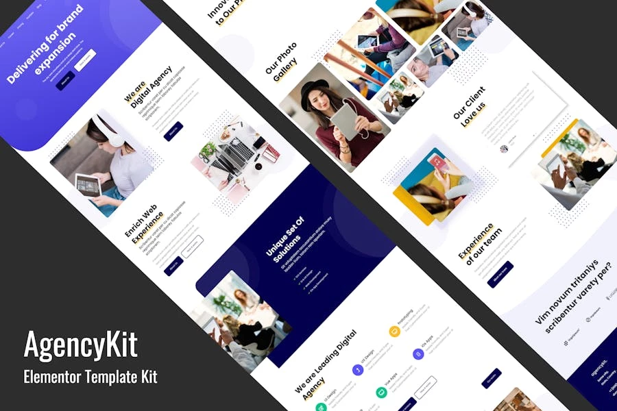 AgencyKit – Kit de plantillas de Porfolio Elementor