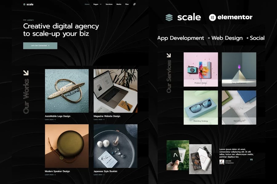 Scale – Template Kit Elementor para Agencia creativas