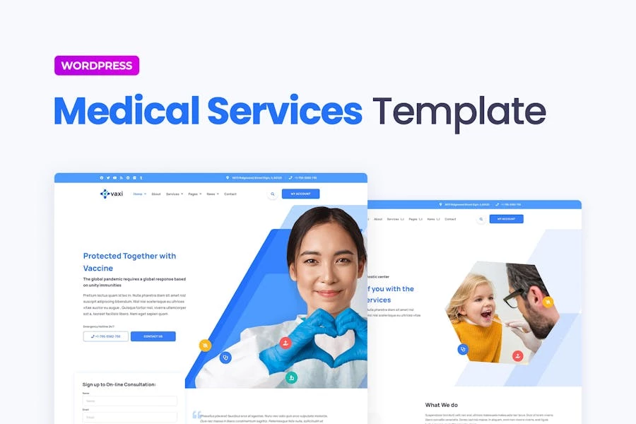 Vaxi – Template Kit Elementor de Vacunación y Servicios de Salud contra