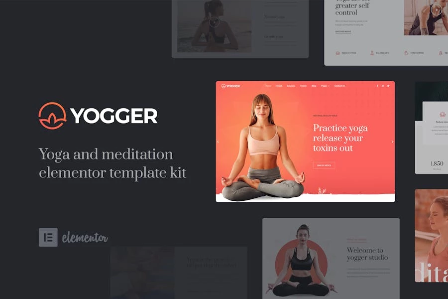 Yogger – Template Kit Elementor de meditación y yoga