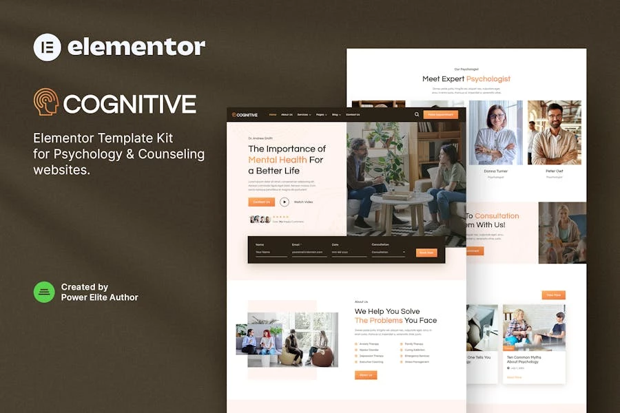 Template Kit Elementor Cognitivo – Psicología y Consejería