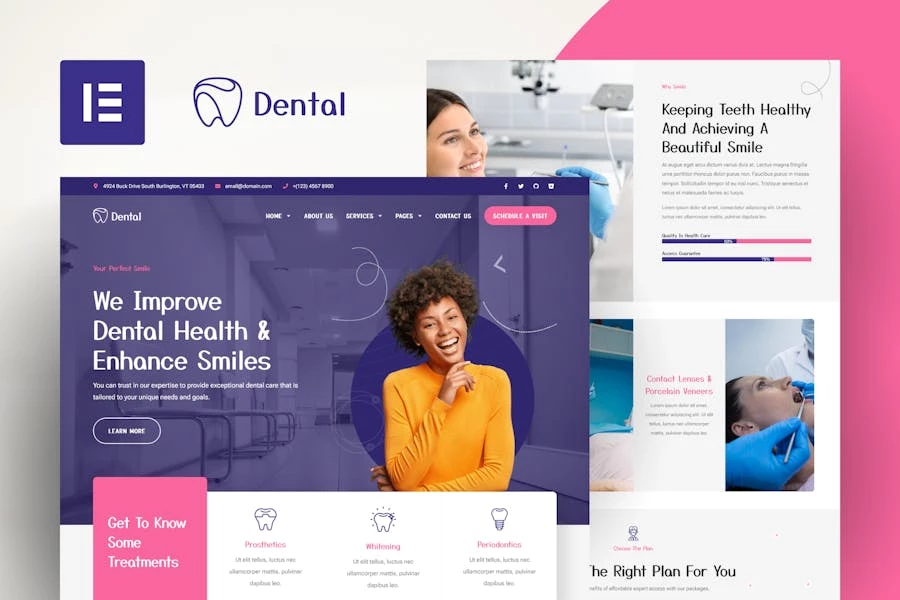 Template Kit de Elementor médico y clínica odontológica