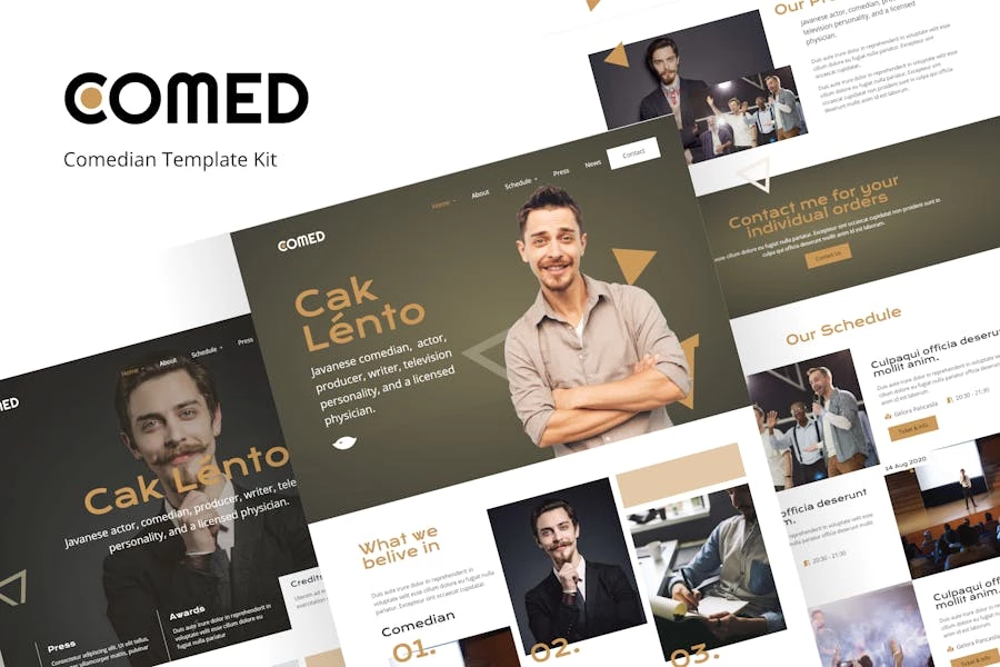 Comed – Template Kit de Comedian Elementor