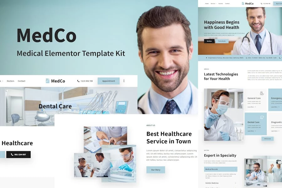 Medco – Template Kit Elementor para clínicas médicas y hospitales