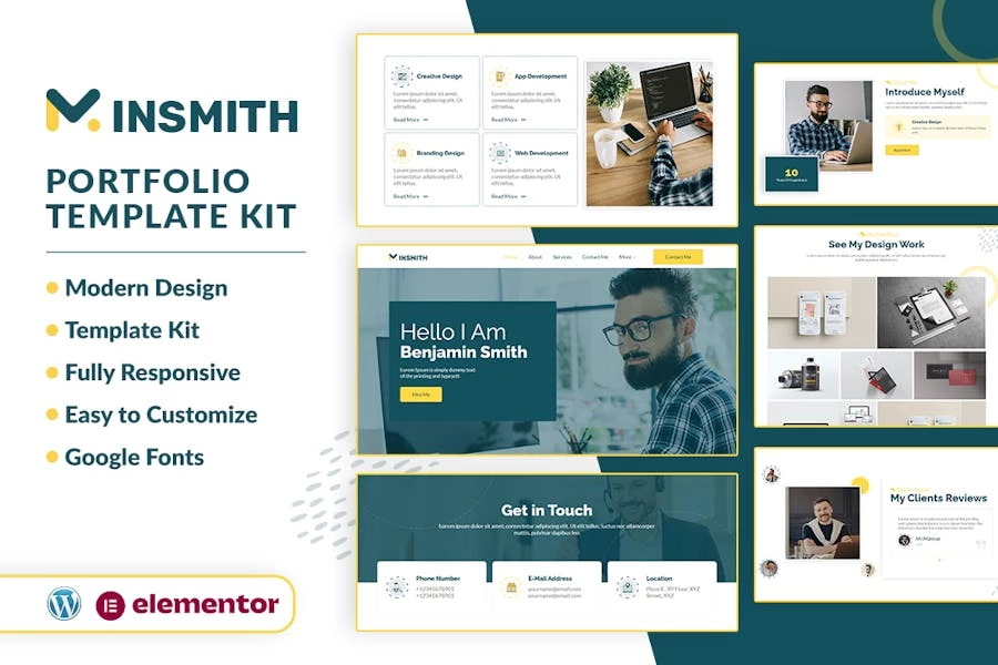 MINSMITH – Template Kit Porfolio Elementor