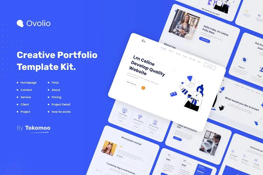 Ovolio – Kit de plantillas Elementor Pro para agencia creativa