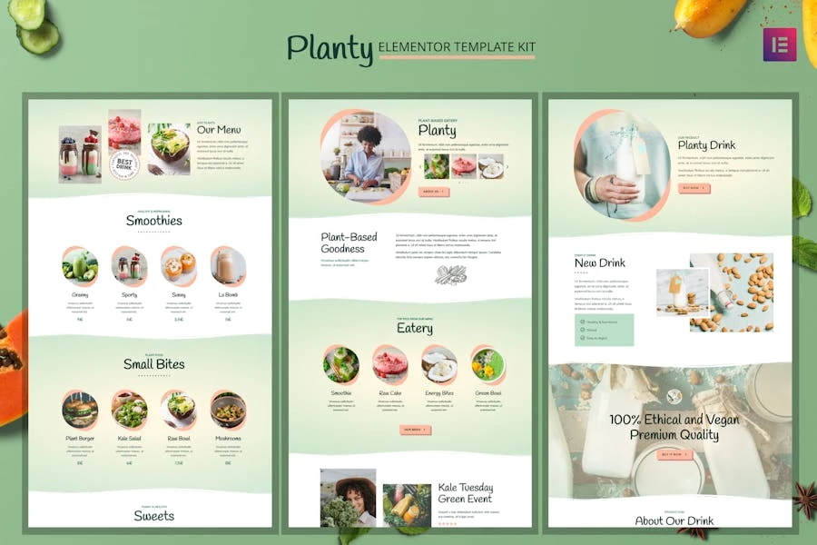 Planty – Kit de plantillas para cafeterías y restaurantes