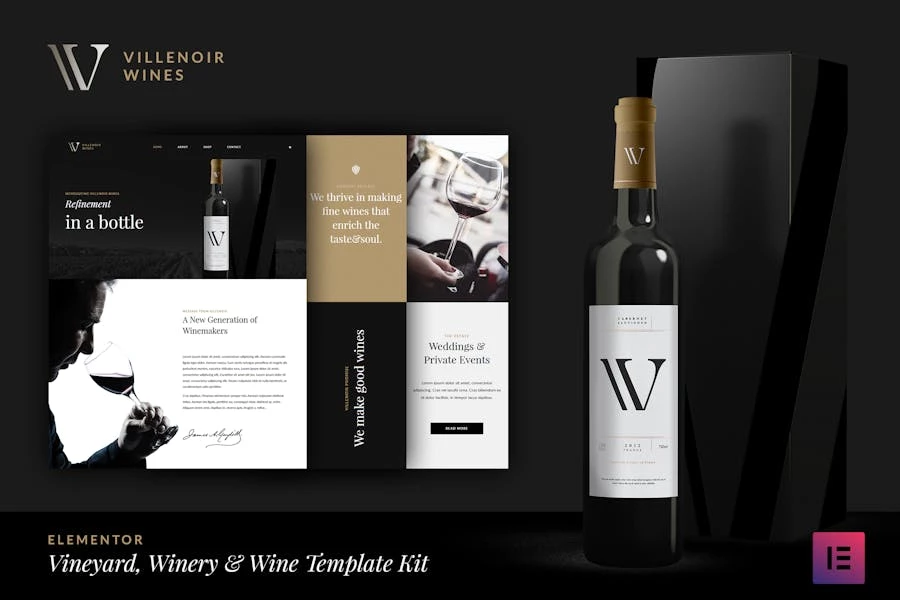 Villenoir – Template Kit de vino