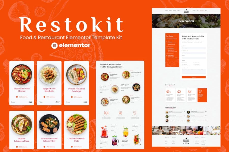 Restokit – Template Kit Elementor para alimentos y restaurantes