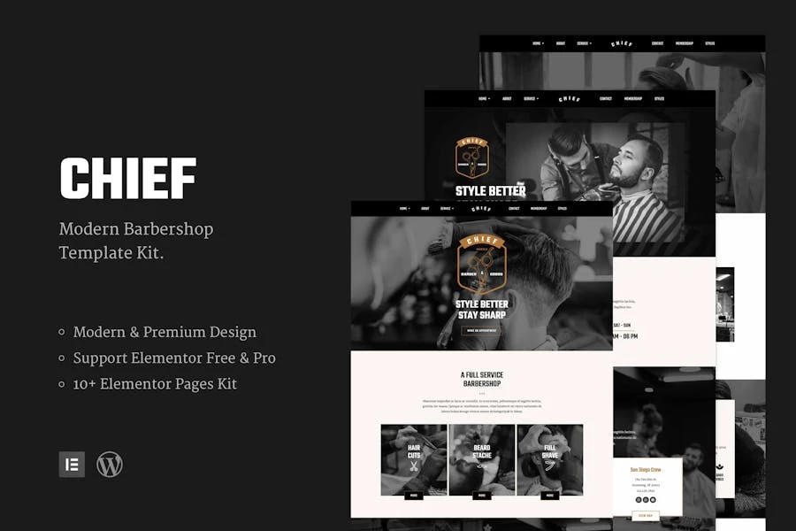 Chief – Kit de plantillas de barbería moderna